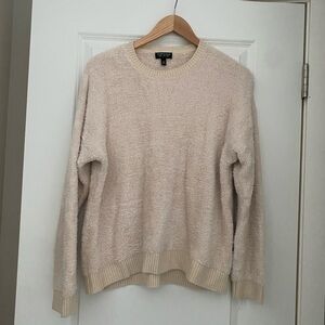 Topshop Cream Crewneck Sweater
